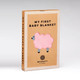 McNutt Flamingo Pink baby blanket in gift packaging with sheep illustration – soft Irish wool blanket for newborns, ideal baby shower or christening gift. McNutt Flamingo Pink baby blanket in gift packaging with sheep illustration – soft Irish wool blanket for newborns, ideal baby shower or christening gift.